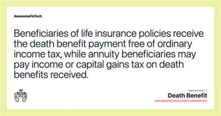 Are death benefits income tax free?