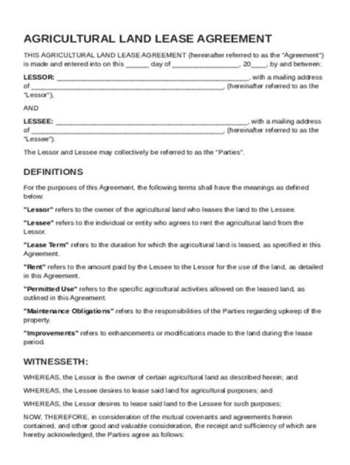 Can a company take agricultural land on lease?