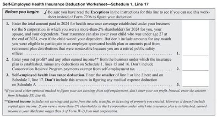 Can a partner take self-employed health insurance deduction?