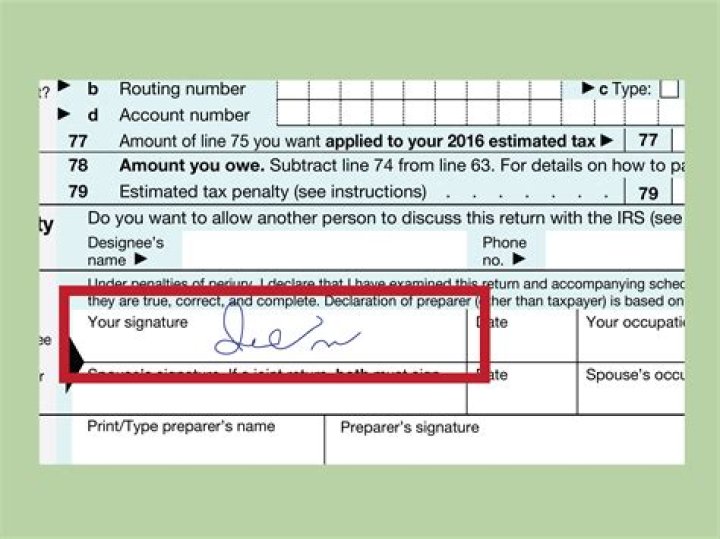 Can a spouse sign an income tax return?