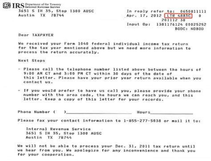 Can I respond to IRS letter 4883C online?
