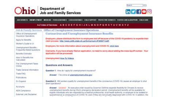 Can you file for unemployment if you are self-employed in Ohio?