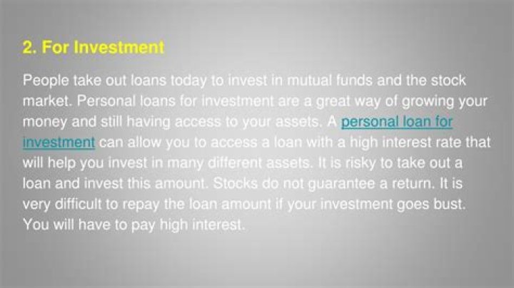 Do people take out loans to invest in stocks?