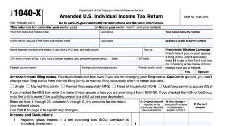 Do you have to file a 1040X if you checked the wrong box?