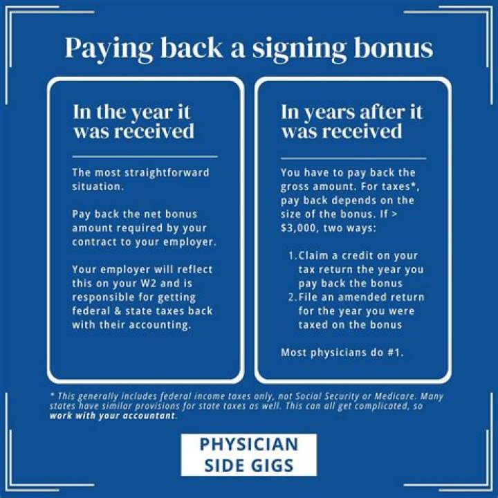 Do you have to pay back a sign on bonus?