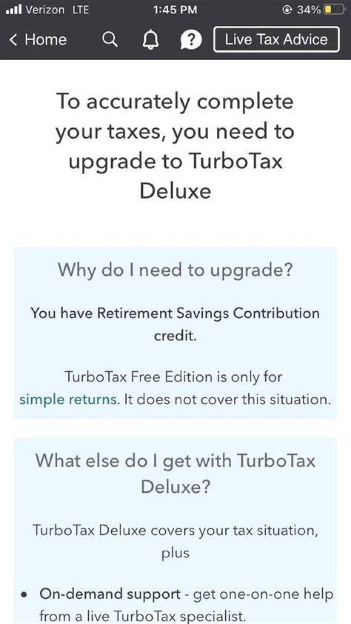 Do you have to upgrade to TurboTax Deluxe?