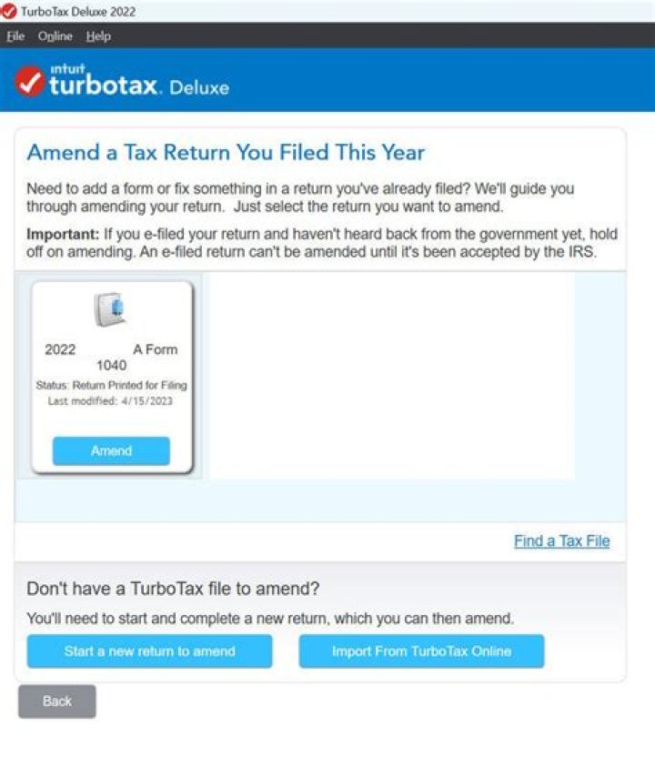 Do you need to file an amended tax return in TurboTax?