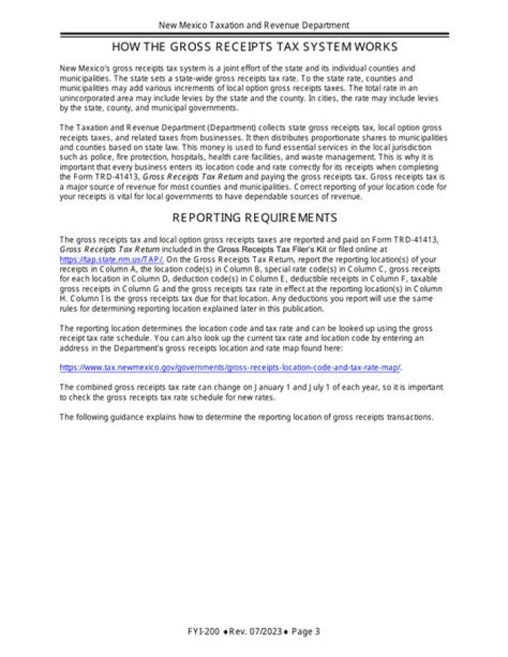 Do you pay New Mexico gross receipts tax?