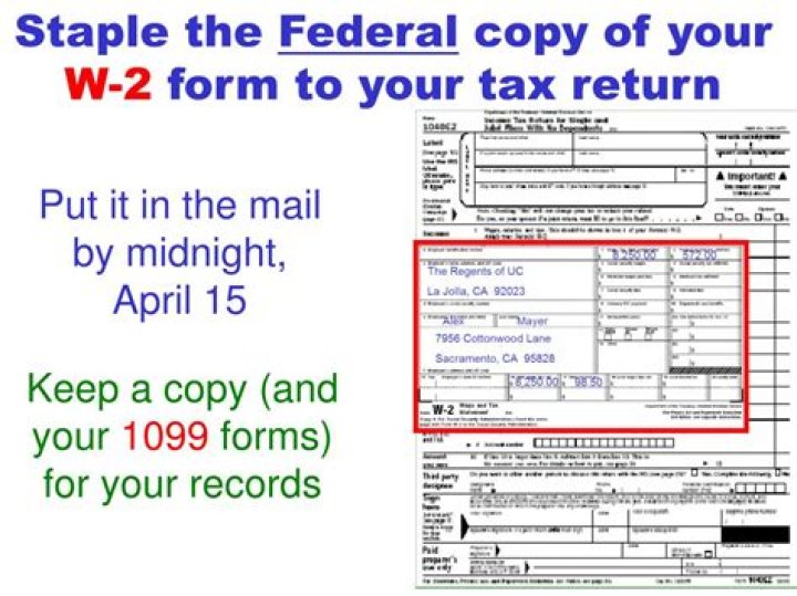 Do you staple your W2 to your tax return?
