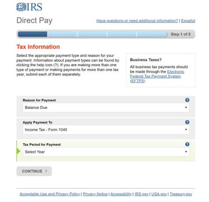 Does IRS use direct pay?