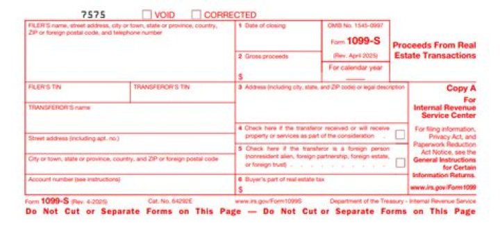 How are proceeds from real estate transactions reported on Form 1099?