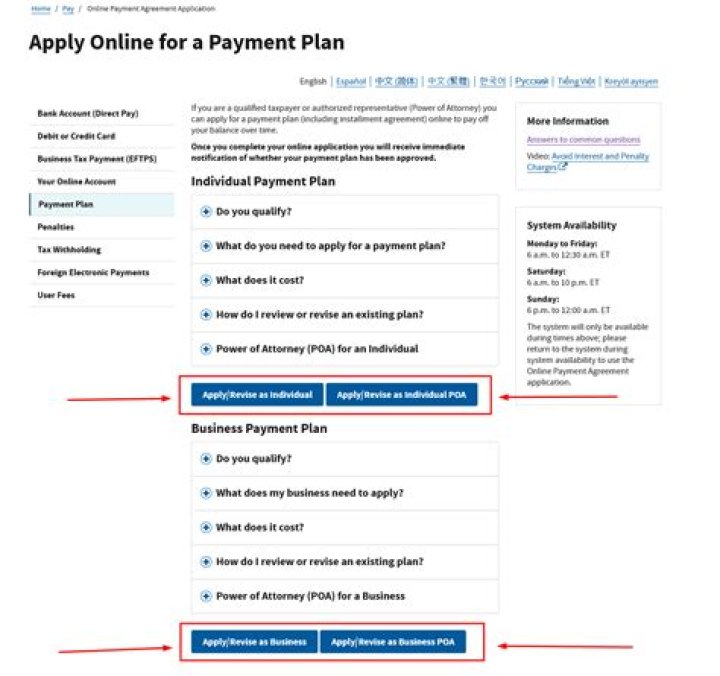 How can I add taxes owed to current installment plan?
