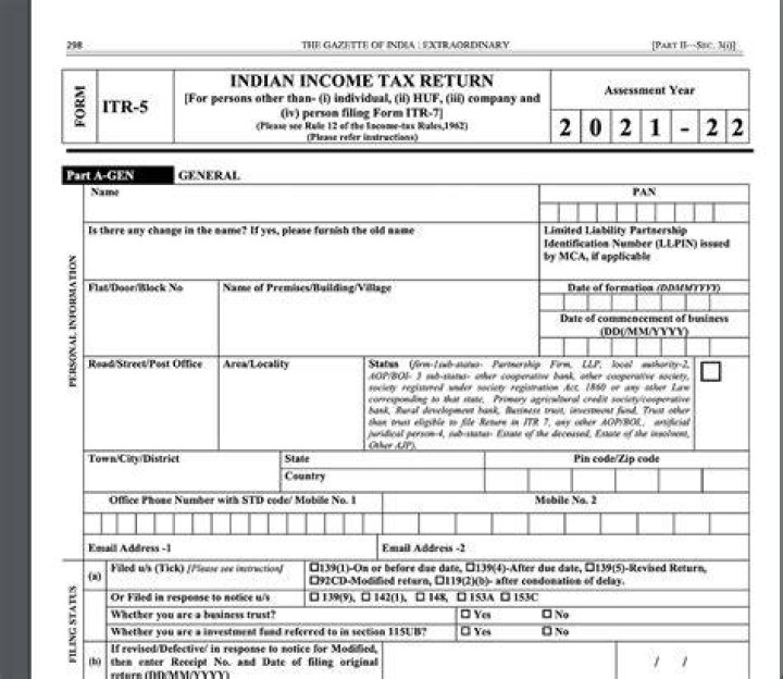 How can I download fill ITR form?