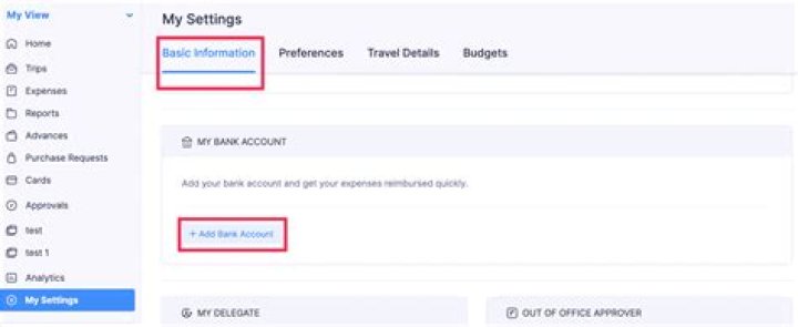 How do I add an address to my bank account?