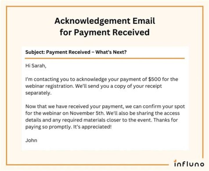 How do I ask if payment was received?