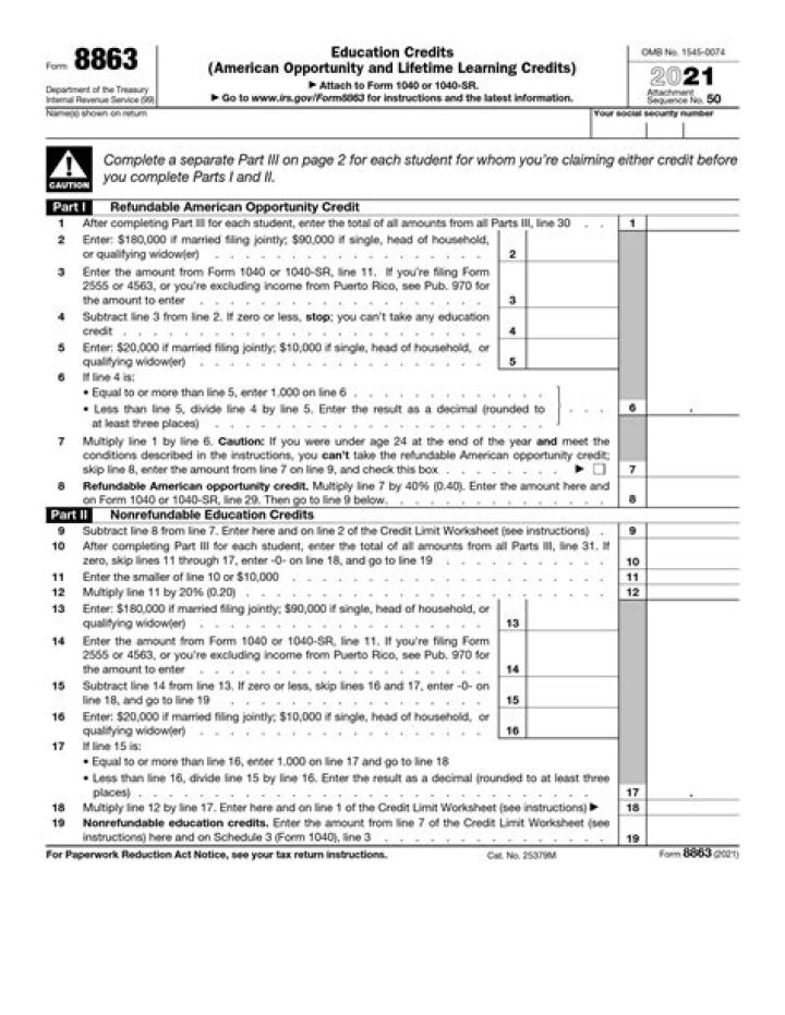 How do I fill out Form 8863?