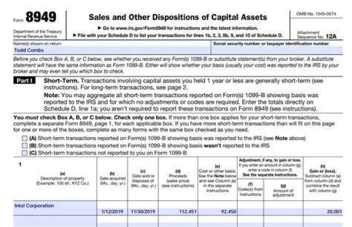 How do I fill out form 8949?