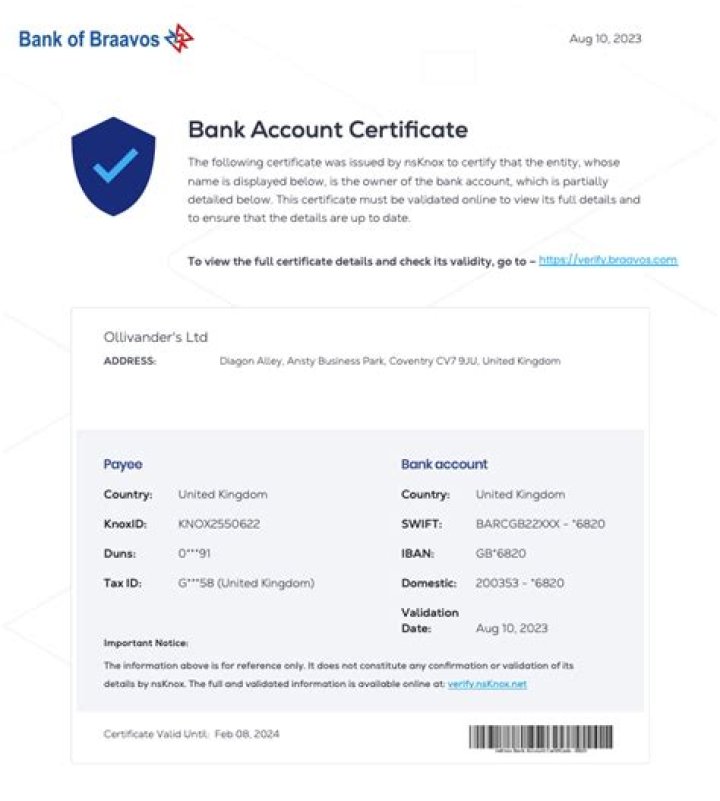 How do I provide proof of bank details?