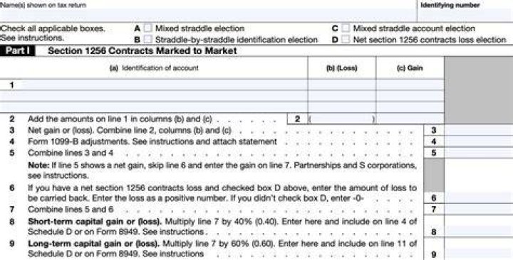 How do I report a section 1256 option contract?