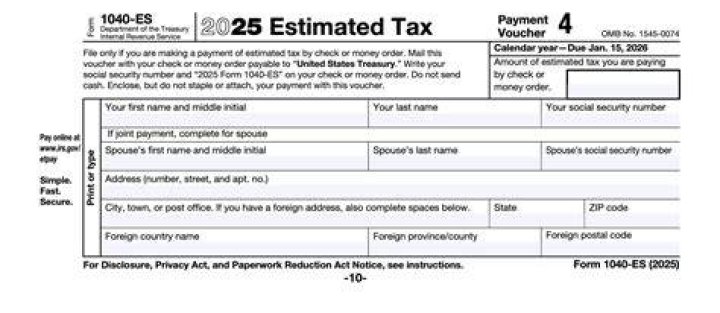 How do I send my 1040es payment?
