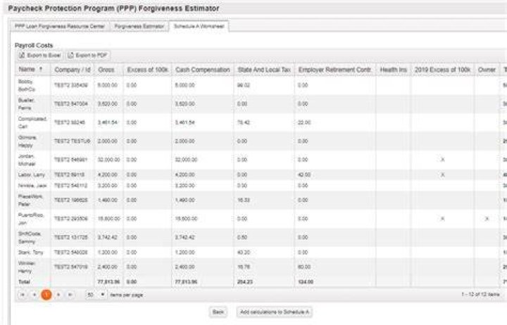 How do I show payroll costs for PPP?