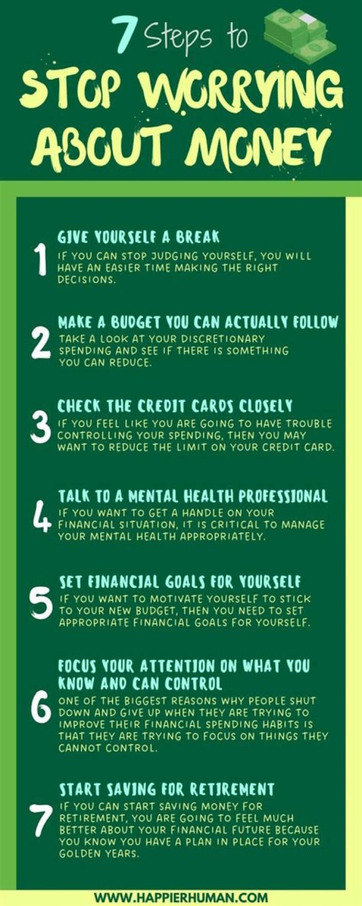 How do I stop worrying about money?