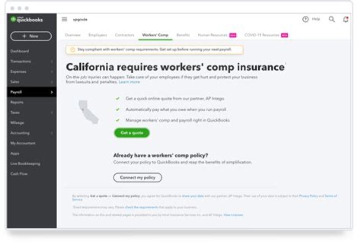 How do I track workers comp in QuickBooks?