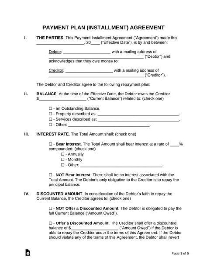 How do installment agreements work?