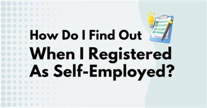 How do you check if you are registered as self-employed?