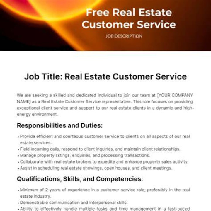 How do you describe a real estate service?