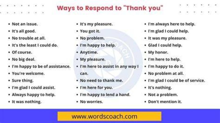 How do you respond to good thank you?