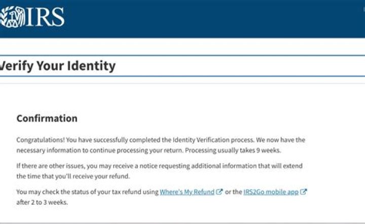 How long does it take for IRS to verify identity?