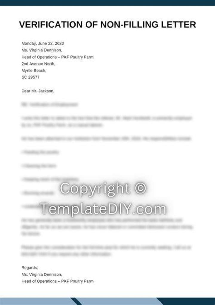 How long does it take to get a non-filing letter?