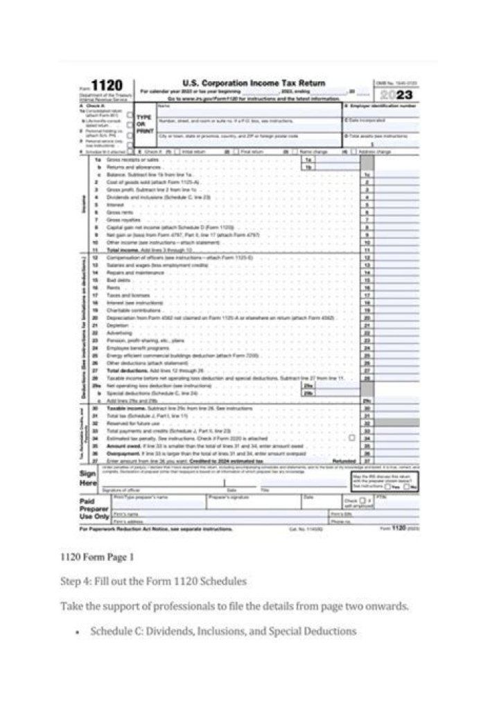 How to file tax Form 1120 for Your Small Business?