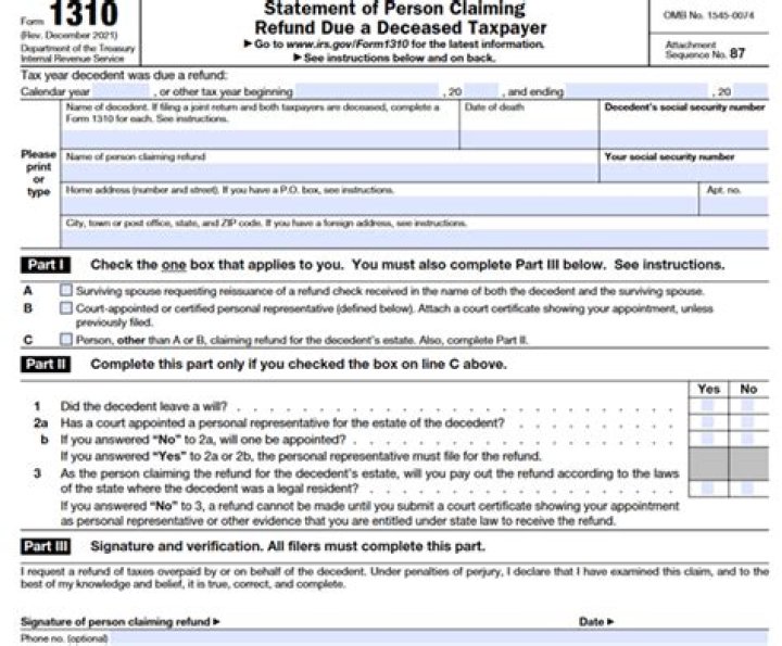How to get a tax return from a deceased person?