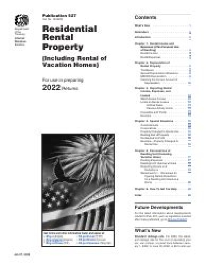 How to obtain publication 527, residential rental property?
