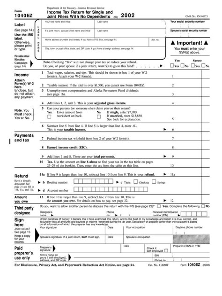 Is the Form 1040 EZ still in use?