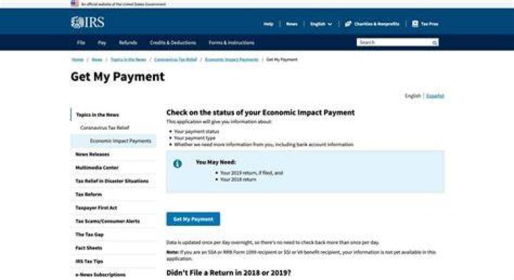 Is there an IRS portal for the second stimulus check?