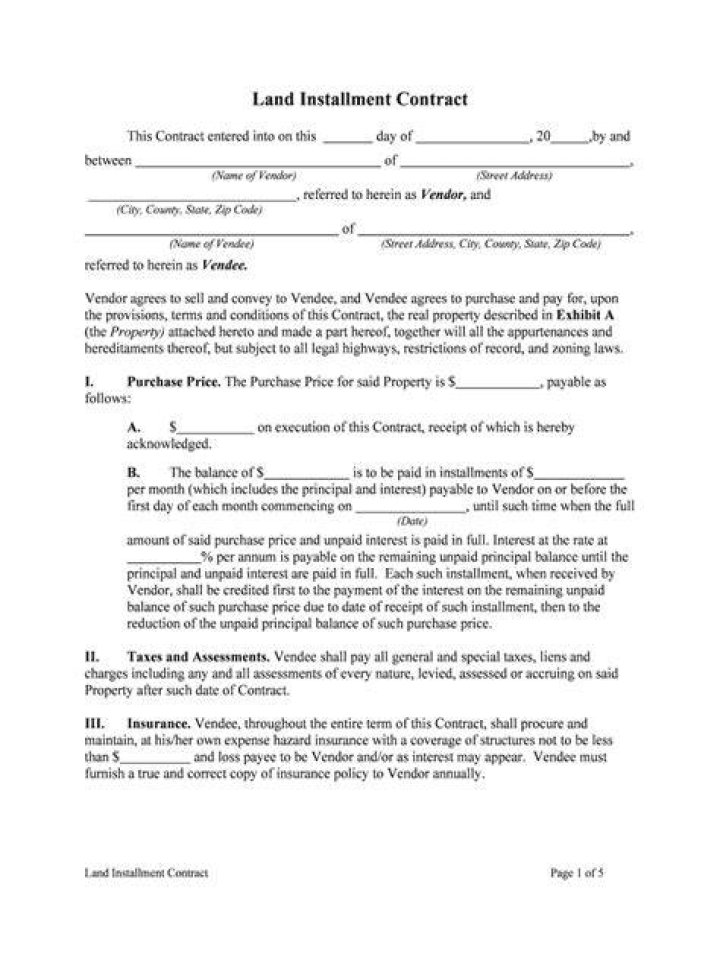 What are land installment contracts?