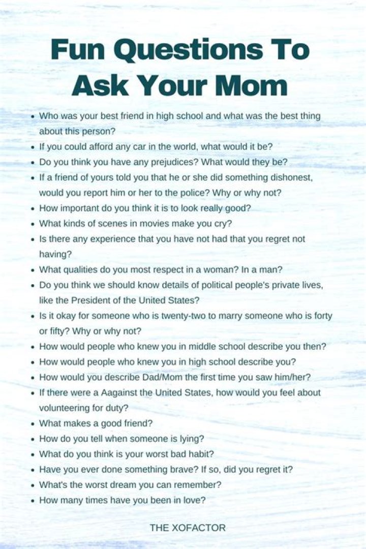 What are some questions to ask moms?