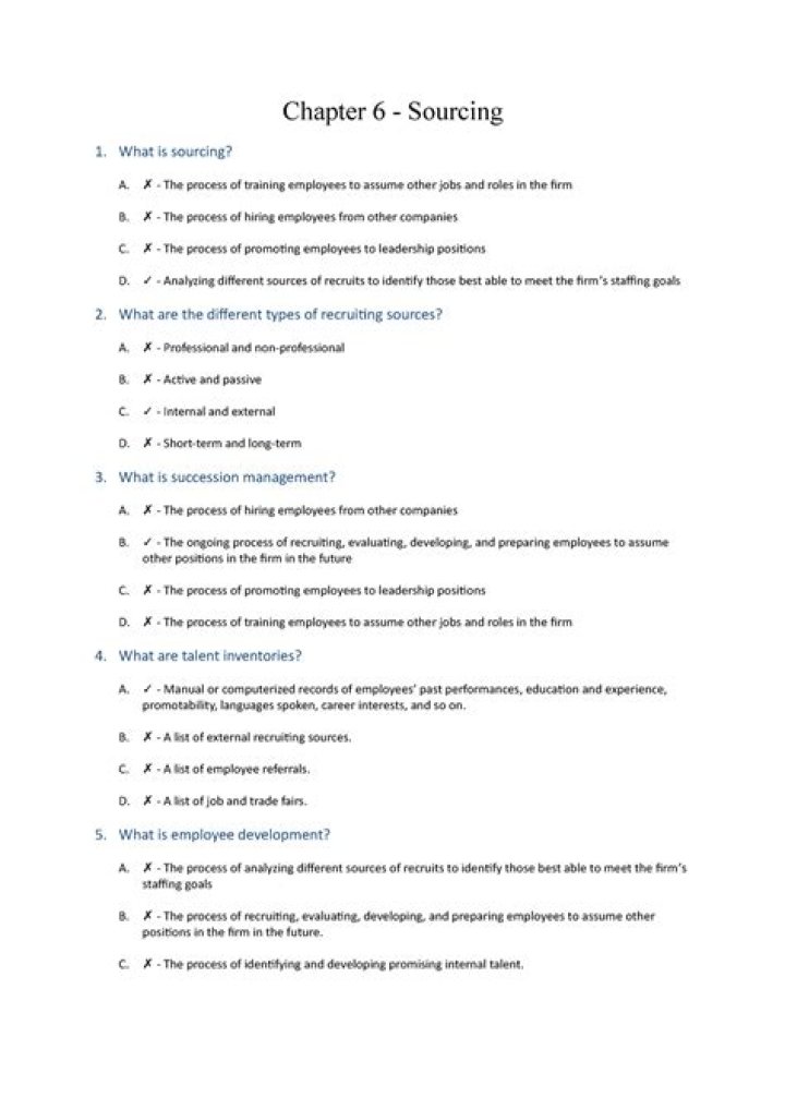 What are the 6 sourcing questions?