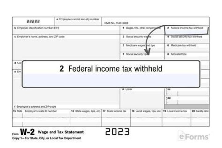 What box on W-2 is federal withholding?