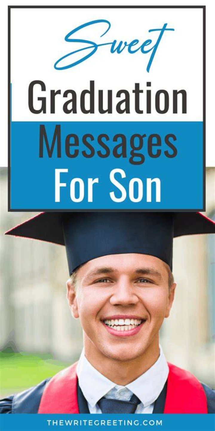 What can I write to my son for graduation?