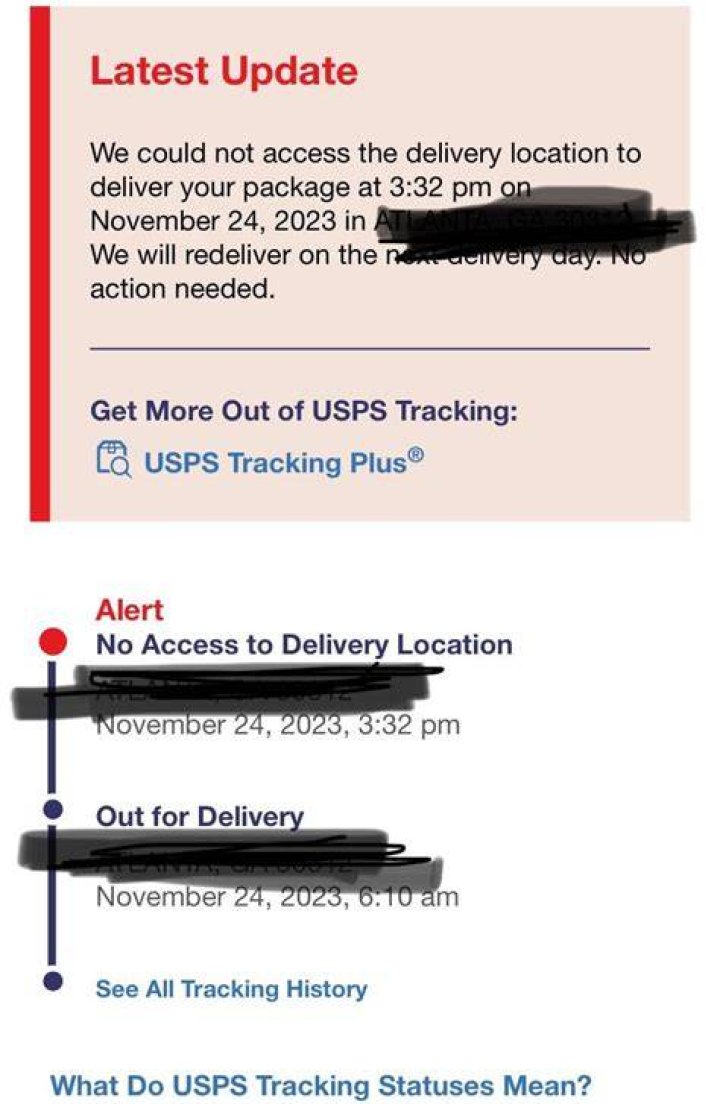 What do I do if USPS was unable to deliver my package?