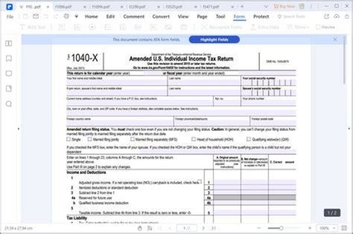 What do I need to fill out the 1040X?