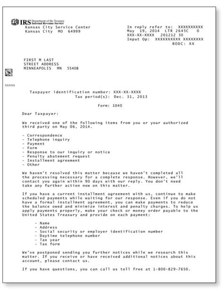 What do I need to receive an IRS letter?