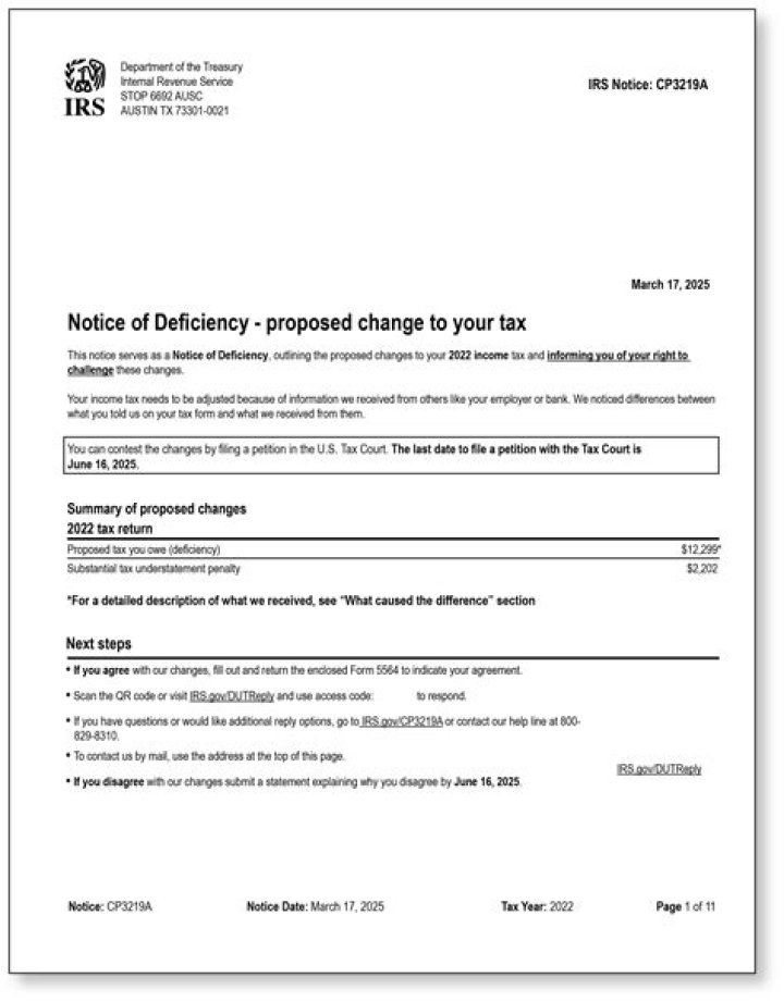 What do you need to know about a cp3219a notice?