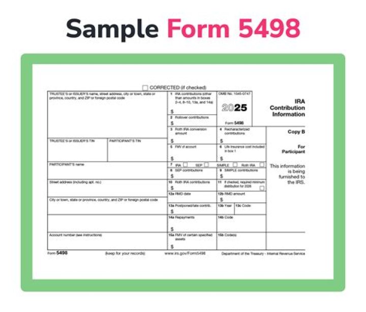 What does FMV of account mean on Form 5498?