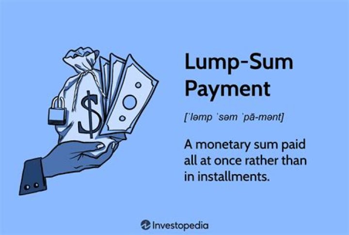 What does it mean to take a lump sum payment?