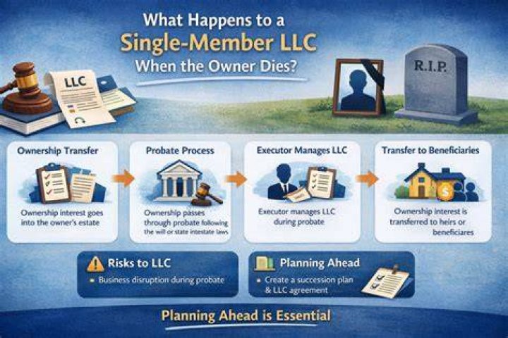 What happens to a LLC when one member dies?